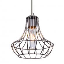 Besa Lighting 1JT-SPEZ07-EDIL-SN-L - Besa Pendant Spezza 7 Satin Nickel 1x8W LED Filament, 15Ft. Cord