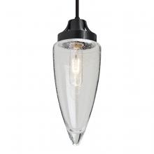 Besa Lighting 1JT-SULUCL-BK-L - Besa, Sulu Cord Pendant, Clear Bubble, Black Finish, 1x60W Medium Base, 15Ft. Cord