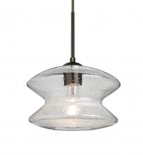 Besa Lighting 1JT-ZENCL-BR - Besa, Zen Cord Pendant, Clear Bubble, Bronze Finish, 1x60W Medium Base