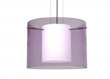 Besa Lighting 1KG-A00707-LED-BR - Besa Pahu 16 LED Pendant 1Kg Transparent Amethyst/Opal Bronze 1x11W LED