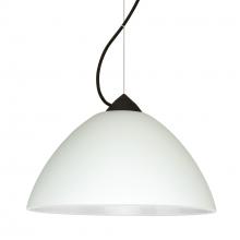 Besa Lighting 1KX-420107-BK - Besa Tessa Cable Pendant White Black 1x75W MAX E26 Base