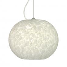 Besa Lighting 1KX-477619-SN-L - Besa Luna Pendant Carrera Satin Nickel 1x100W Medium Base, 15Ft. Cord
