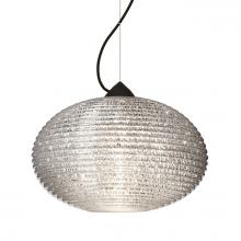 Besa Lighting 1KX-4912GL-BK - Besa Pape 10 Pendant 1Kx Glitter Black 1x75W MAX E26 Base