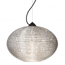 Besa Lighting 1KX-4913GL-BK - Besa Pape 12 Pendant 1Kx Glitter Black 1x75W MAX E26 Base