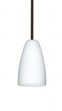 Besa Lighting 1TT-151107-BR - Besa Stem Riva 9 Pendant Bronze Opal Matte 1x75W Medium Base