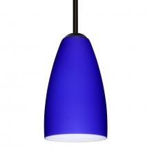 Besa Lighting 1TT-1511CM-BK - Besa Stem Riva 9 Pendant Black Cobalt Blue Matte 1x75W MAX E26 Base