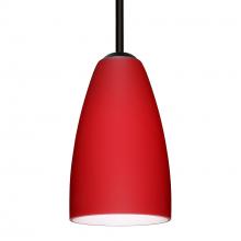 Besa Lighting 1TT-1511RM-BK - Besa Stem Riva 9 Pendant Black Ruby Matte 1x75W MAX E26 Base