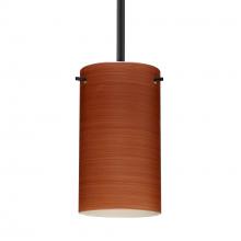 Besa Lighting 1TT-4404CH-BK - Besa Stem Stilo 7 Pendant Black Cherry 1x50W MAX E12 Base