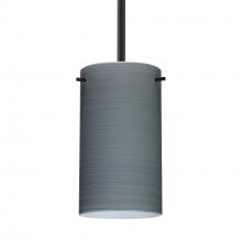 Besa Lighting 1TT-4404TN-BK - Besa Stem Stilo 7 Pendant Black Titan 1x50W MAX E12 Base