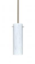 Besa Lighting 1TT-493019-HAL-SN - Besa Stem Copa Pendant Satin Nickel Carrera 1x40W Halogen