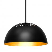 Besa Lighting 1TT-GORDY-BK - Besa Gordy Stem Pendant, Black Finish, 1x60W MAX E26 Base