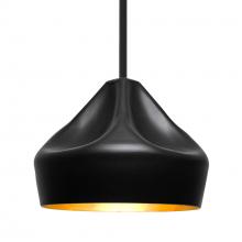 Besa Lighting 1TT-LOTUS-BK - Besa Lotus Stem Pendant, Black Finish, 1x60W MAX E26 Base