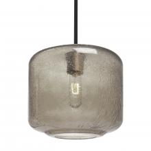 Besa Lighting 1TT-NILES10SM-BK - Besa Niles 10 Pendant, Smoke Bubble, Black Finish, 1x60W MAX E26 Base