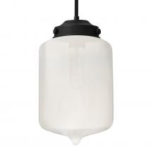 Besa Lighting 1TT-OLINFR-BK - Besa Olin Stem Pendant Black Frost 1x60W MAX E26 Base