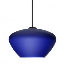 Besa Lighting 1XT-541087-BK - Besa Pendant Peri, Black Finish, Blue Matte 1x50W MAX GY6.35 Base