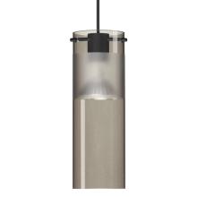 Besa Lighting 1XT-6527ES-BK - Besa Pendant Scope 7, Black Finish, Smoke/Frost 1x50W MAX GY6.35 Base