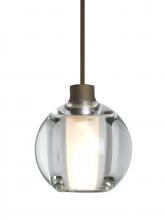 Besa Lighting 1XT-BOCA5CL-BR-L - Besa, Boca 5 Cord Pendant, Clear, Bronze Finish, 1x35W Halogen, 15Ft. Cord