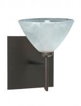 Besa Lighting 1SW-174352-LED-BR-SQ - Besa Wall With SQ Canopy Domi Bronze Marble 1x5W LED