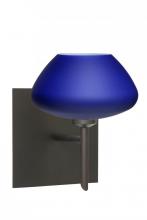 Besa Lighting 1SW-541087-LED-BR-SQ - Besa Wall With SQ Canopy Peri Bronze Blue Matte 1x5W LED