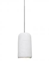Besa Lighting 1XC-GLIDEWH-LED-SN - Besa Glide Cord Pendant, White, Satin Nickel Finish, 1x2W LED
