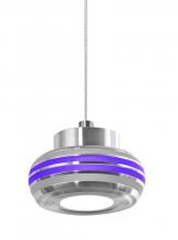 Besa Lighting 1XT-FLOW00-SLPL-LED-SN - Besa, Flower Cord Pendant, Silver/Purple, Satin Nickel Finish, 1x6W LED