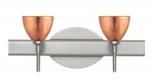 Besa Lighting 2SW-1758CF-LED-SN - Besa Divi Wall 2SW Copper Foil Satin Nickel 2x5W LED