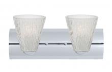 Besa Lighting 2WZ-NICO5GL-CR - Nico 5 Vanity, Glitter Stone, Chrome Finish, 2x60W Medium Base