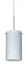 Besa Lighting B-440419-LED-SN-L - Besa Stilo 7 LED Pendant For Multiport Canopy Carrera Satin Nickel 1x9W LED, 15Ft. Co