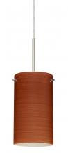 Besa Lighting B-4404CH-LED-SN-L - Besa Stilo 7 LED Pendant For Multiport Canopy Cherry Satin Nickel 1x9W LED, 15Ft. Cor