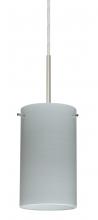 Besa Lighting B-4404KR-LED-SN-L - Besa Stilo 7 LED Pendant For Multiport Canopy Chalk Satin Nickel 1x9W LED, 15Ft. Cord