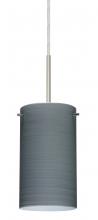 Besa Lighting B-4404TN-LED-SN-L - Besa Stilo 7 LED Pendant For Multiport Canopy Titan Satin Nickel 1x9W LED, 15Ft. Cord