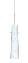 Besa Lighting B-567419-LED-SN-L - Besa Camino Pendant For Multiport Canopy Satin Nickel Carrera 1x5W LED, 15Ft. Cord