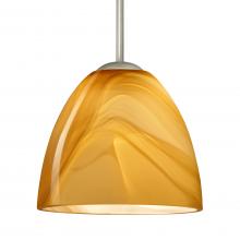 Besa Lighting B-7572HN-LED-SN-L - Besa Sasha LED Pendant For Multiport Canopy B Honey Satin Nickel 1x9W LED, 15Ft. Cord