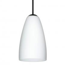 Besa Lighting J-151107-LED-BK - Besa Riva 9 LED Pendant J Opal Matte Black 1x9W LED