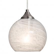 Besa Lighting J-JILLYCL-SN-L - Besa, Jilly Cord Pendant For Multiport Canopy, Vapor Clear, Satin Nickel Finish, 1x60