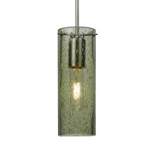 Besa Lighting J-JUNI10MS-SN-L - Besa, Juni 10 Pendant For Multiport Canopy, Moss Bubble, Satin Nickel, 1x60W Medium B