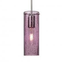 Besa Lighting J-JUNI10PL-SN-L - Besa, Juni 10 Pendant For Multiport Canopy, Plum Bubble, Satin Nickel, 1x60W Medium B