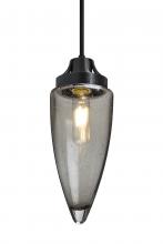 Besa Lighting J-SULUSM-EDIL-BK - Besa, Sulu Cord Pendant For Multiport Canopy, Smoke Bubble, Black Finish, 1x4W LED Fi