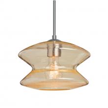 Besa Lighting J-ZENGD-SN-L - Besa, Zen Cord Pendant For Multiport Canopy, Gold Bubble, Satin Nickel Finish, 1x60W