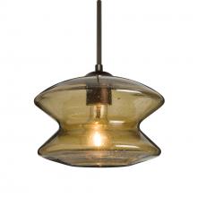 Besa Lighting J-ZENLT-BR-L - Besa, Zen Cord Pendant For Multiport Canopy, Latte Bubble, Bronze Finish, 1x60W Mediu