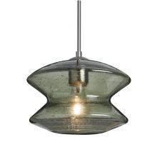 Besa Lighting J-ZENMS-SN-L - Besa, Zen Cord Pendant For Multiport Canopy, Moss Bubble, Satin Nickel Finish, 1x60W