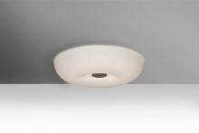 Besa Lighting NIMBUS1007C-LED-SN - Besa, Nimbus 10 Ceiling, Opal Matte, Satin Nickel, 1x23W LED