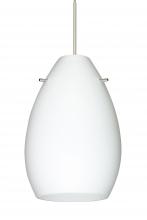 Besa Lighting RXP-171307-LED-SN - Besa Pendant Pera 6 Satin Nickel Opal Matte 1x5W LED