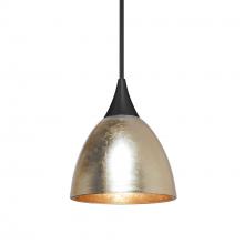 Besa Lighting RXP-1758GF-LED-BK - Besa Divi Pendant, Gold Foil, Black Finish, 1x9W LED