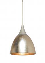 Besa Lighting RXP-1758GF-LED-SN-L - Besa Divi Pendant, Gold Foil, Satin Nickel, 1x9W LED, 15Ft. Cord