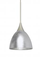 Besa Lighting RXP-1758SF-LED-SN-L - Besa Divi Pendant, Silver Foil, Satin Nickel, 1x9W LED, 15Ft. Cord