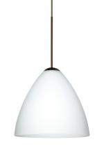 Besa Lighting RXP-177907-BR-L - Besa Pendant Mia Bronze Opal Matte 1x50W Halogen, 15Ft. Cord