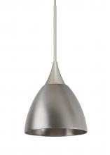 Besa Lighting RXP-1858MN-LED-SN-L - Besa Divi Pendant, Metal Satin Nickel, Satin Nickel, 1x9W LED, 15Ft. Cord