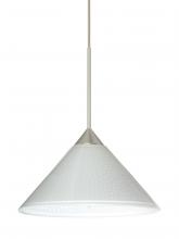 Besa Lighting RXP-282453-LED-SN-L - Besa Pendant Kona Satin Nickel White Starpoint 1x5W LED, 15Ft. Cord