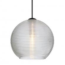 Besa Lighting RXP-461500-LED-BK - Besa Pendant Kristall 6, Black Finish, Clear 1x5W LED